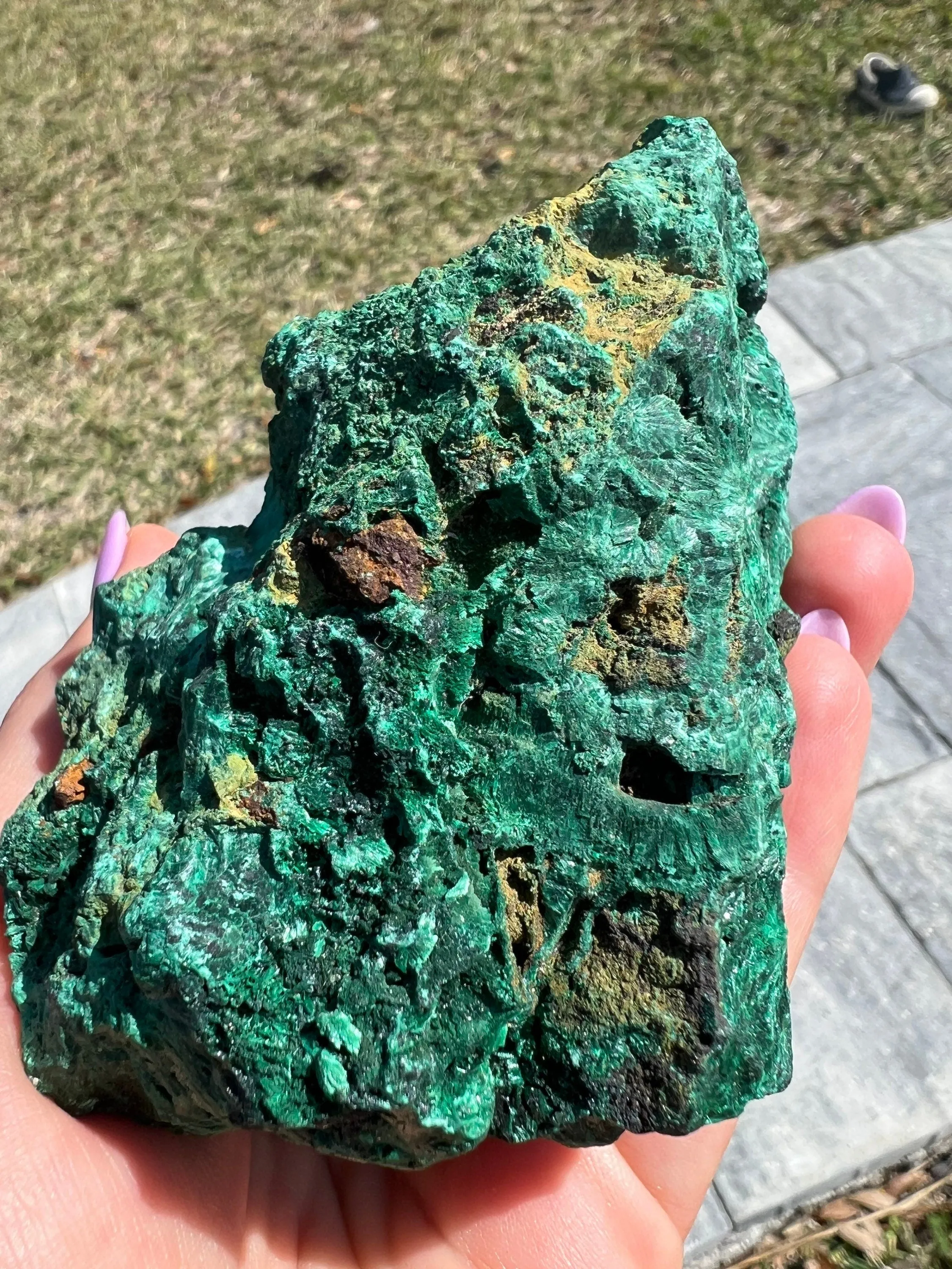 Raw malachite cluster 1 pound 2oz