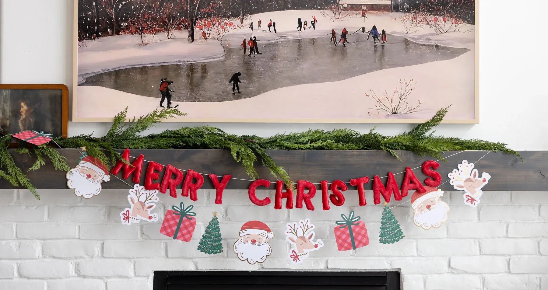 Red Velvet Merry Christmas Banner