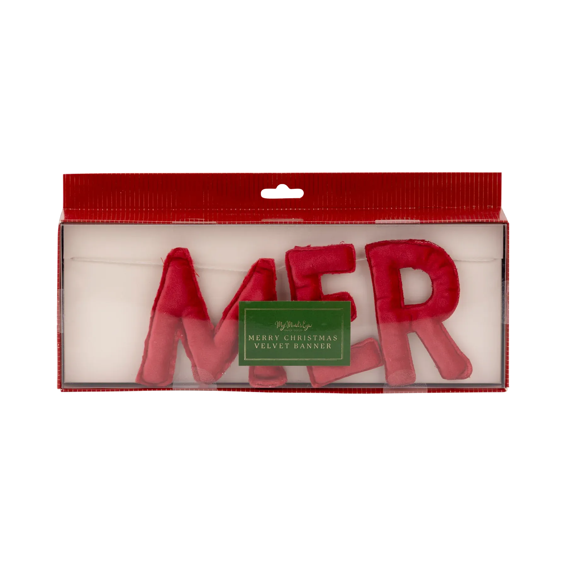 Red Velvet Merry Christmas Banner