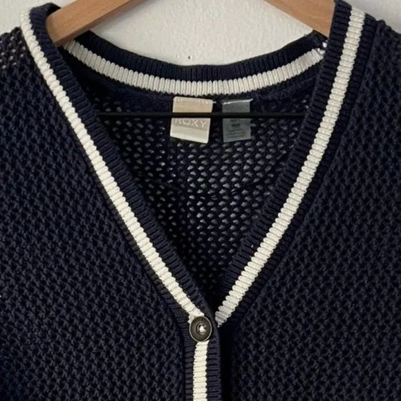Roxy Open Knit Cotton Cardigan