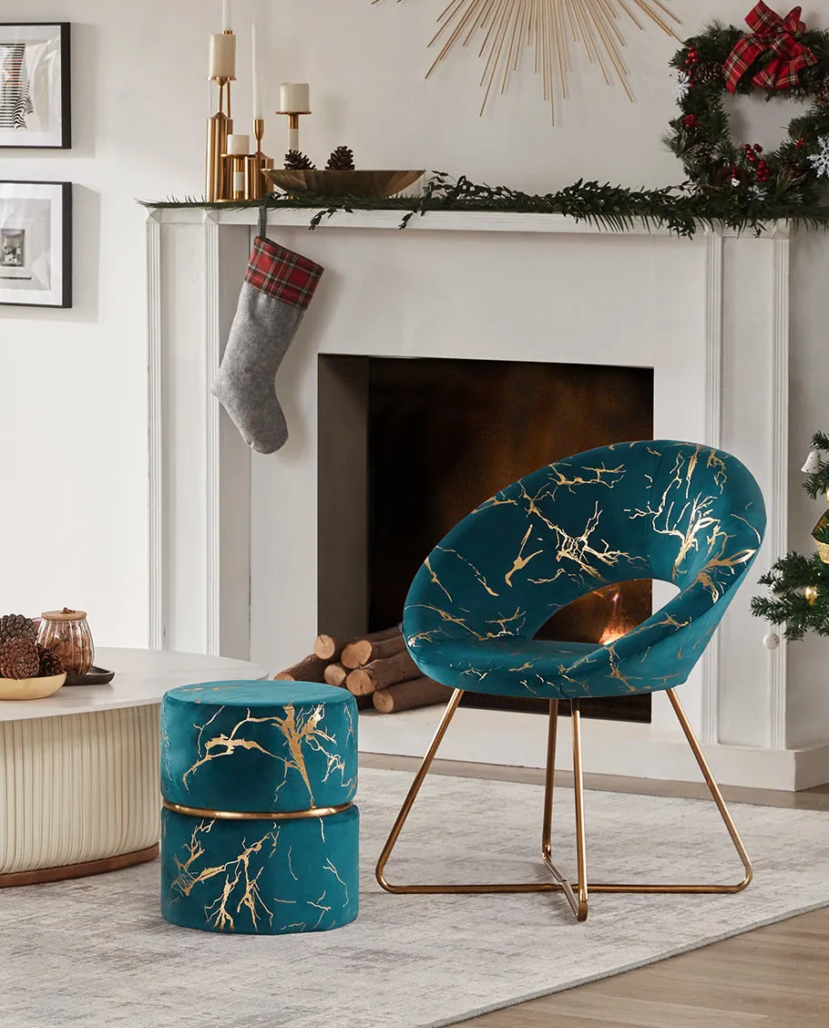 Santa Clarita Hot Stamping Pattern Ottoman