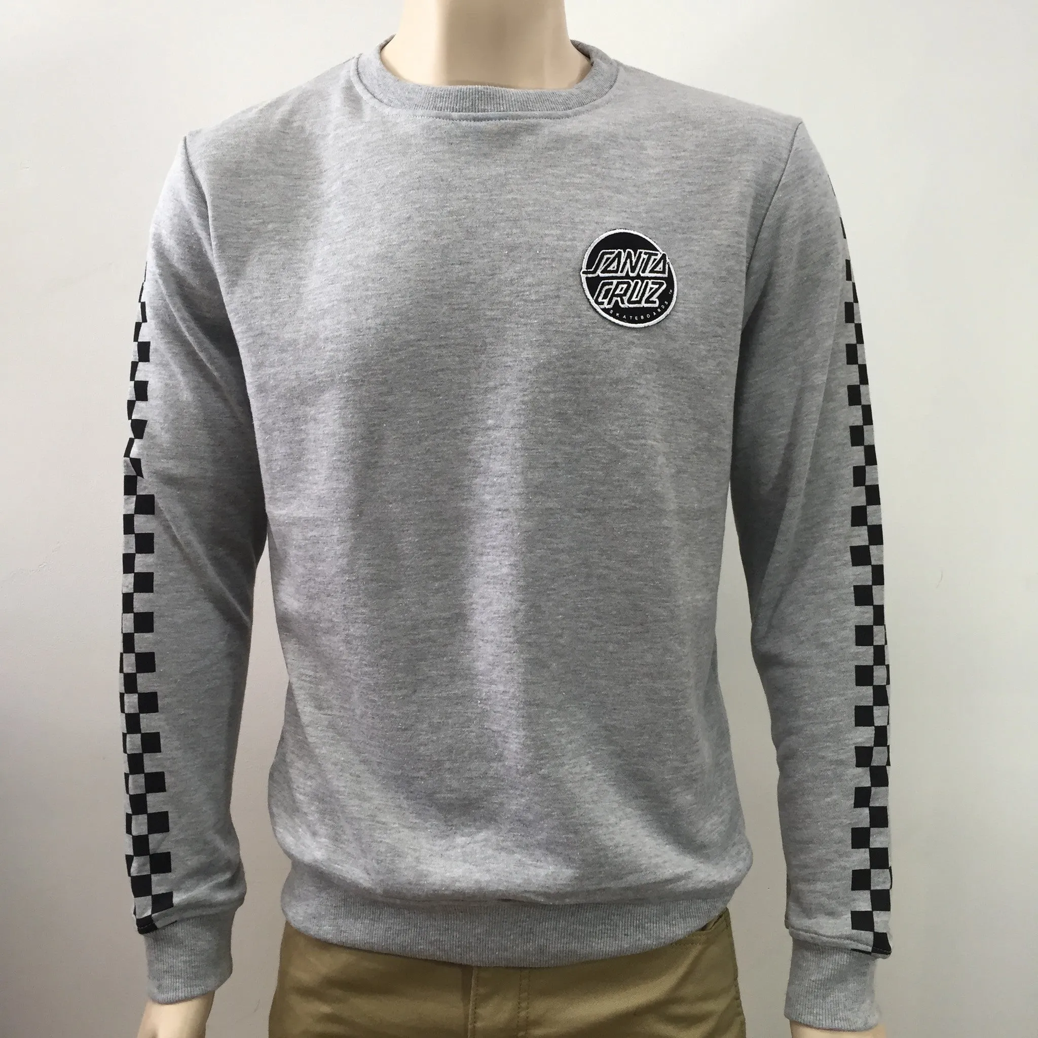 Santa Cruz Opus Patch Crew - Grey Heather 1343