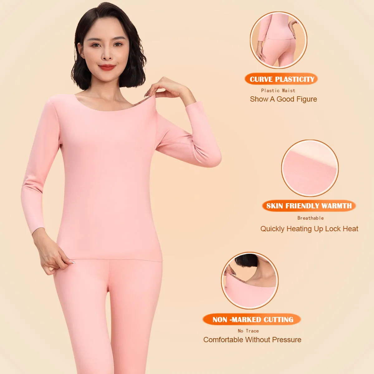 Sidiou Group Winter Basic Bottoming Shirt Seamless Long Johns For Women Men Breathable Slim Elasticity Thermal Underwear Set