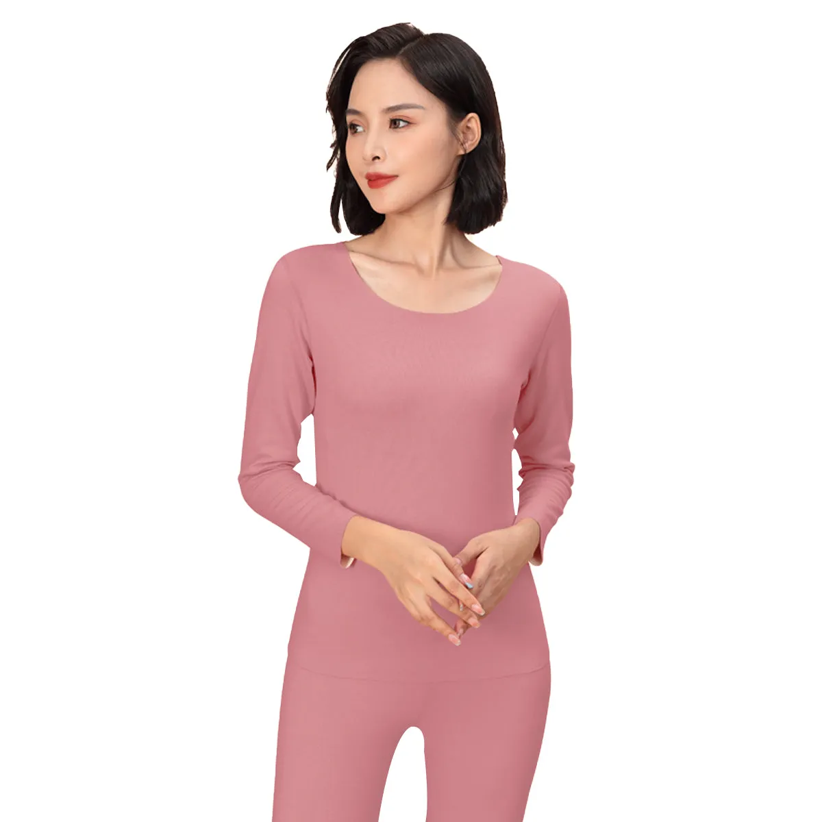 Sidiou Group Winter Basic Bottoming Shirt Seamless Long Johns For Women Men Breathable Slim Elasticity Thermal Underwear Set
