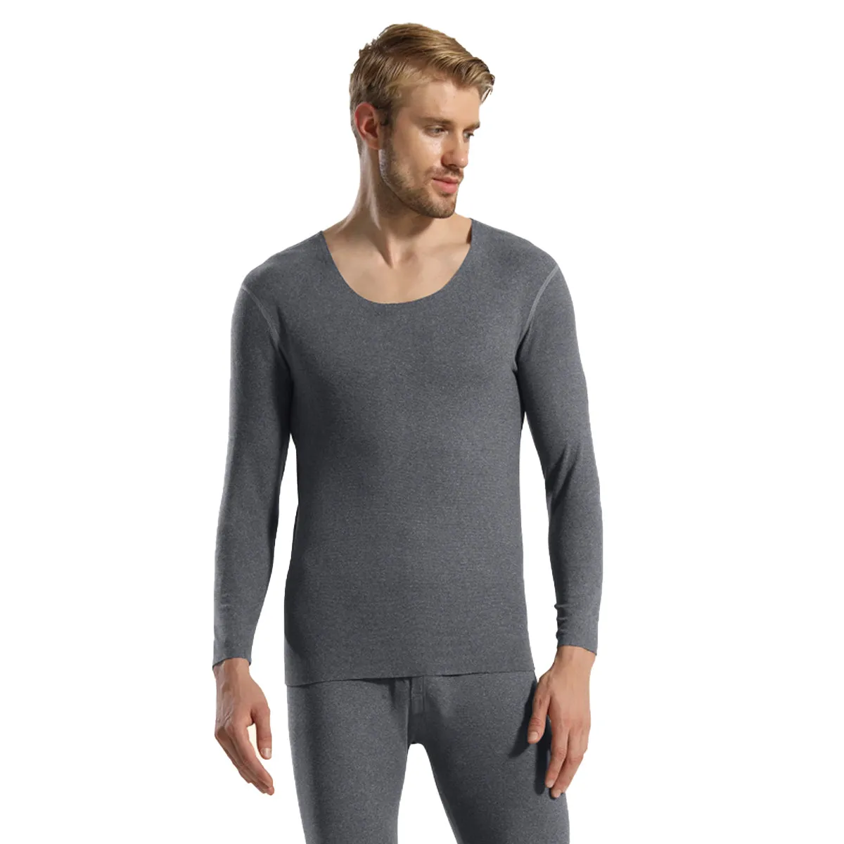 Sidiou Group Winter Basic Bottoming Shirt Seamless Long Johns For Women Men Breathable Slim Elasticity Thermal Underwear Set