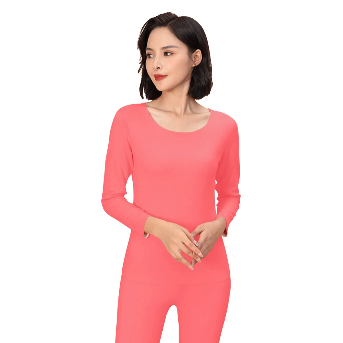Sidiou Group Winter Basic Bottoming Shirt Seamless Long Johns For Women Men Breathable Slim Elasticity Thermal Underwear Set