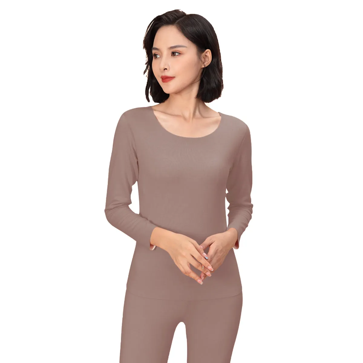 Sidiou Group Winter Basic Bottoming Shirt Seamless Long Johns For Women Men Breathable Slim Elasticity Thermal Underwear Set