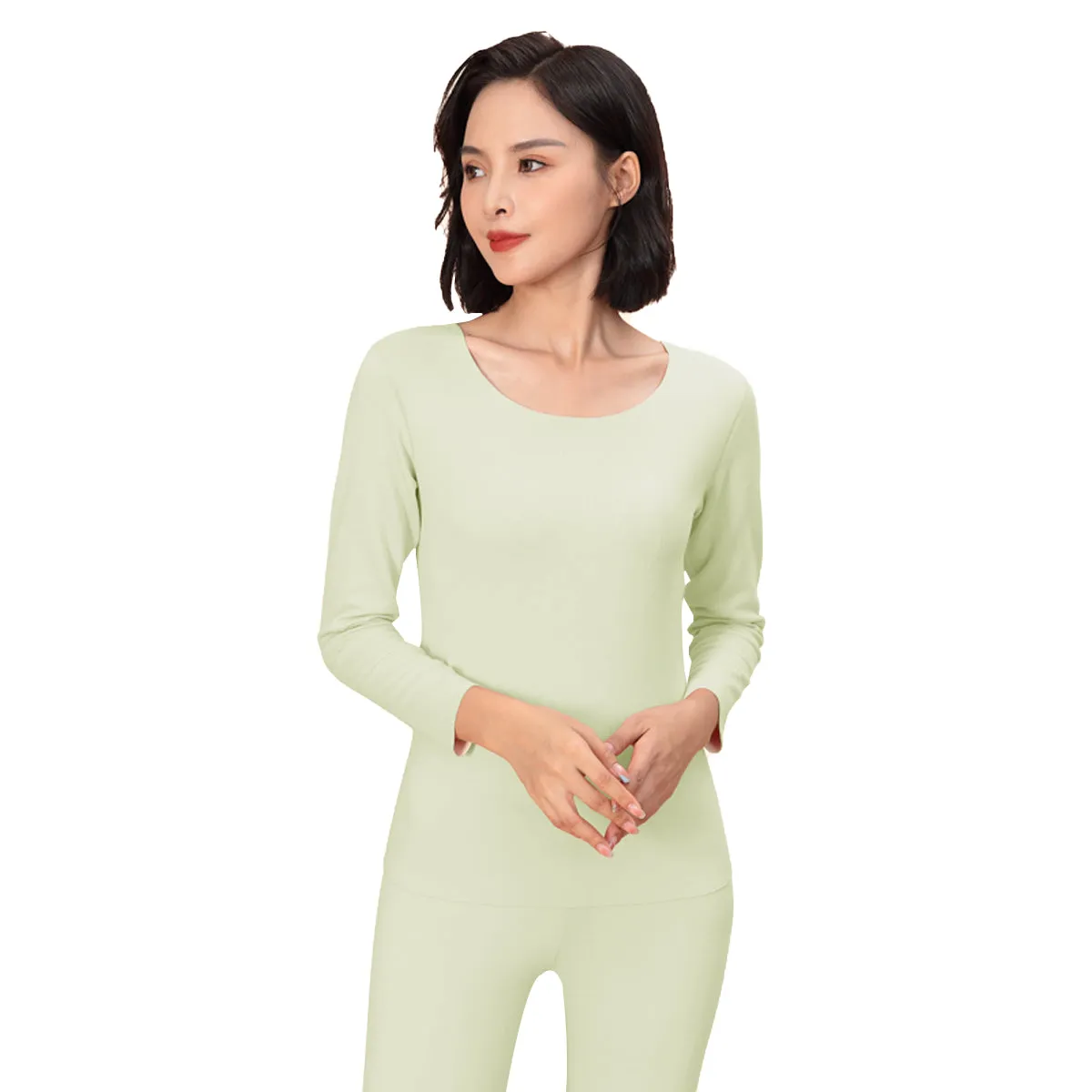 Sidiou Group Winter Basic Bottoming Shirt Seamless Long Johns For Women Men Breathable Slim Elasticity Thermal Underwear Set