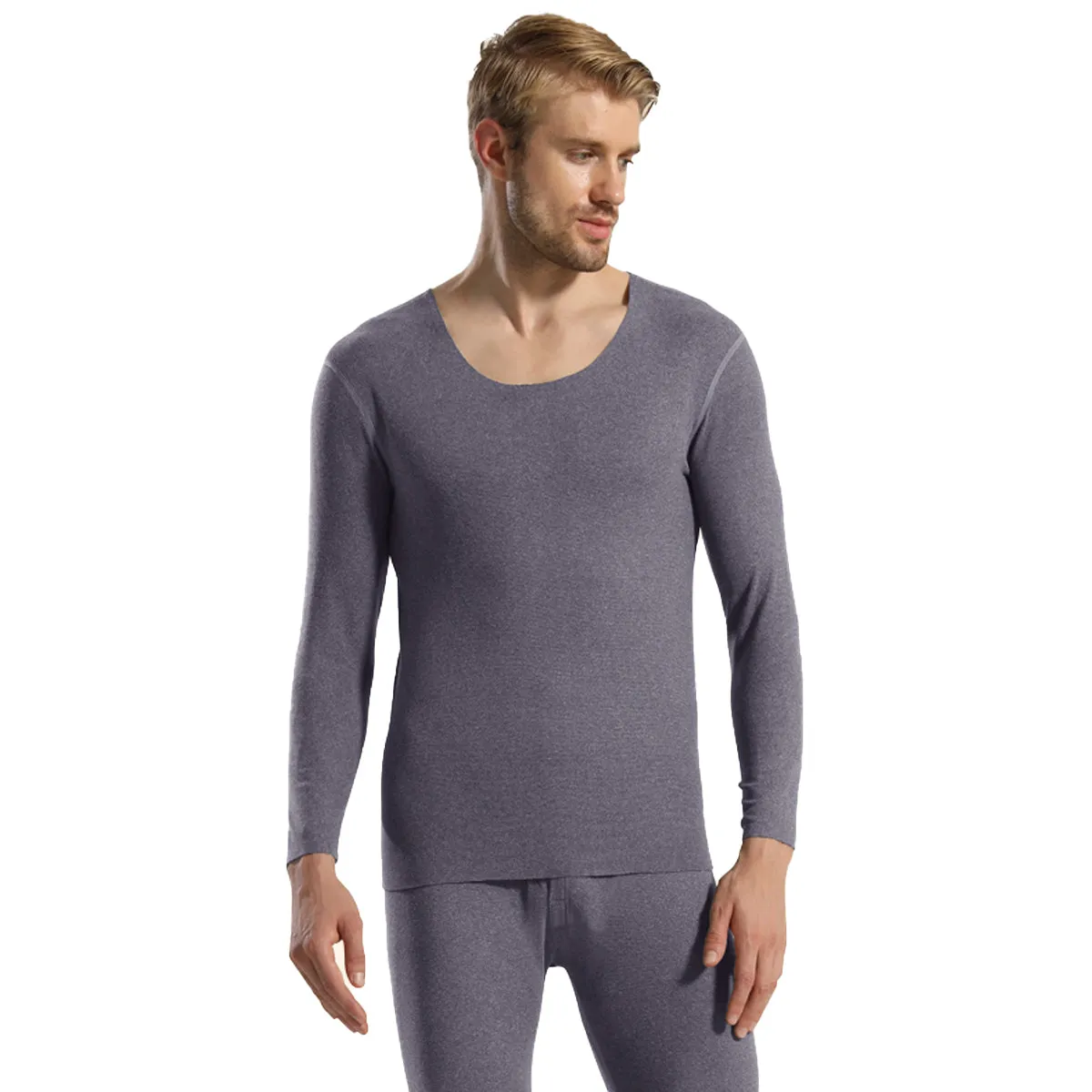 Sidiou Group Winter Basic Bottoming Shirt Seamless Long Johns For Women Men Breathable Slim Elasticity Thermal Underwear Set