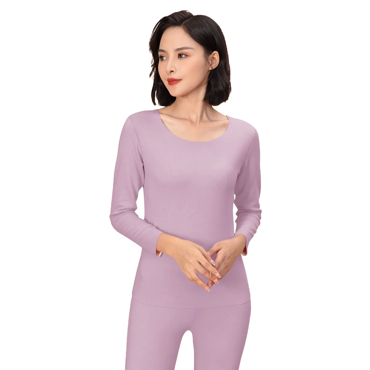 Sidiou Group Winter Basic Bottoming Shirt Seamless Long Johns For Women Men Breathable Slim Elasticity Thermal Underwear Set