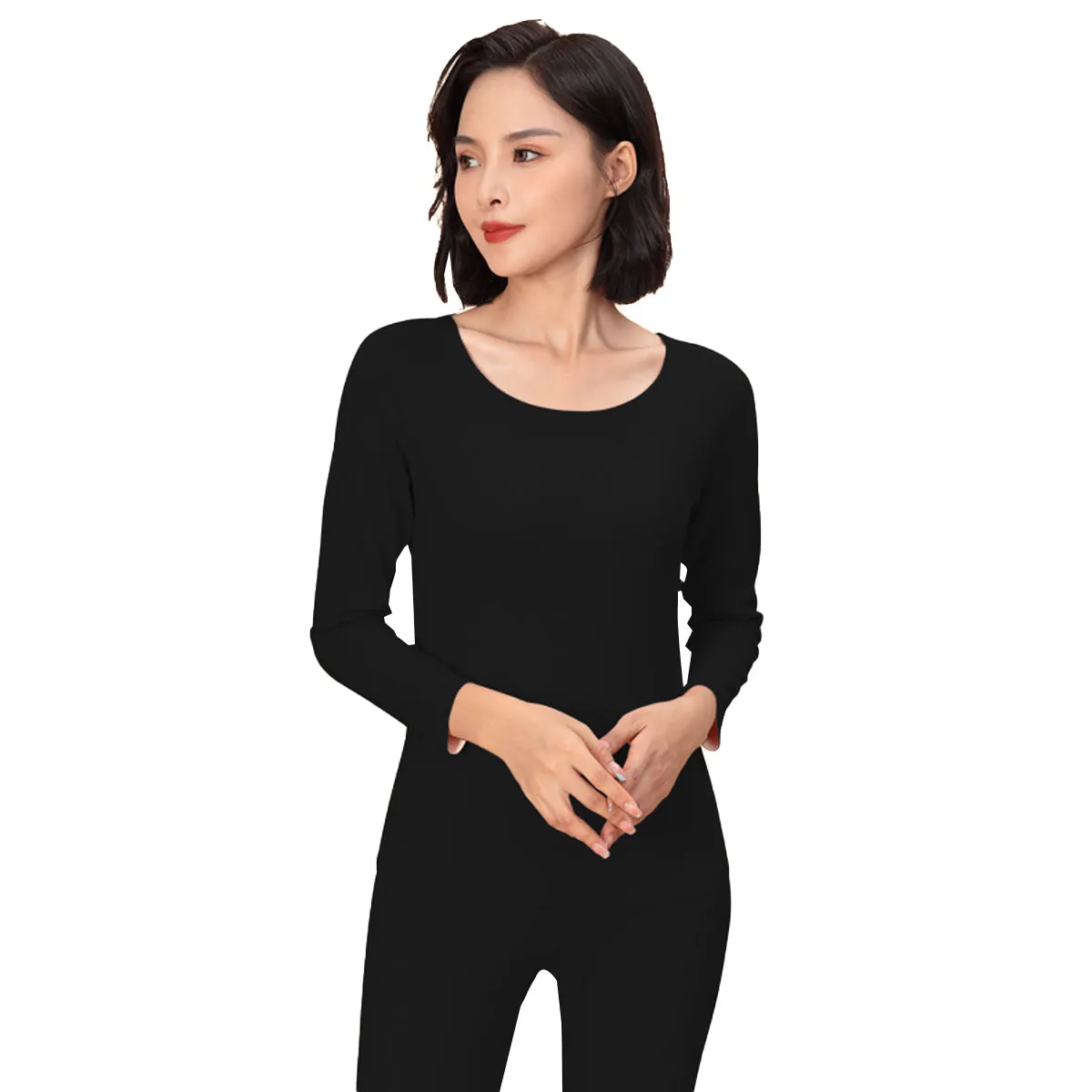 Sidiou Group Winter Basic Bottoming Shirt Seamless Long Johns For Women Men Breathable Slim Elasticity Thermal Underwear Set