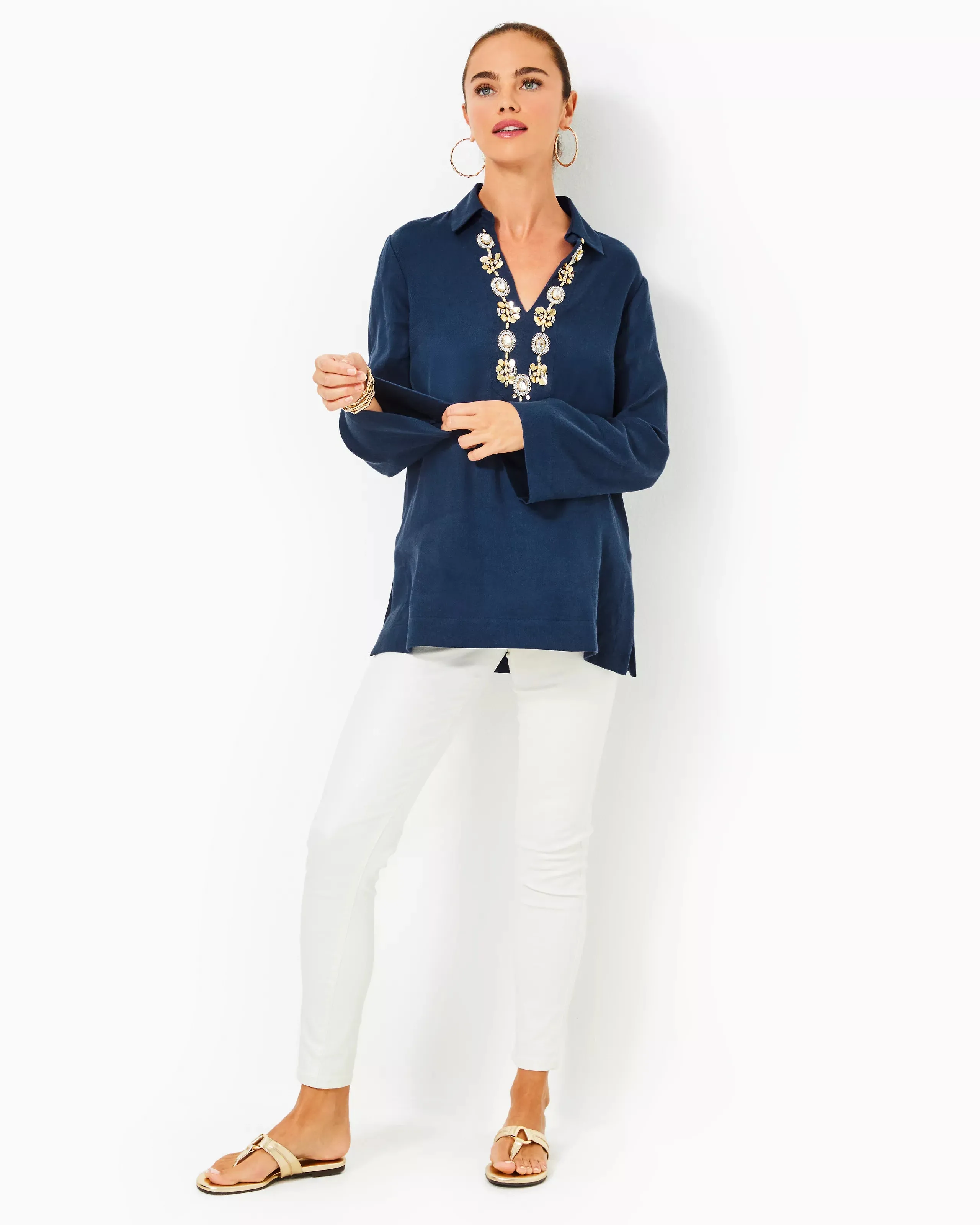 Simona Tunic, Low Tide Navy