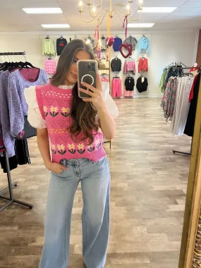 spring blooms sweater