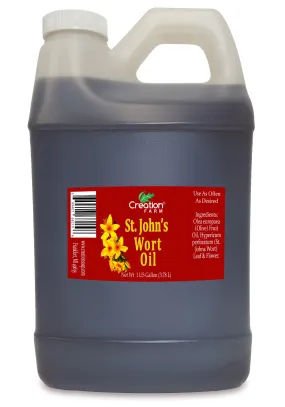 St Johns Wort Infused Oil 1 Gallon Bulk | Olive Oil Base | Therapeutic Massage
