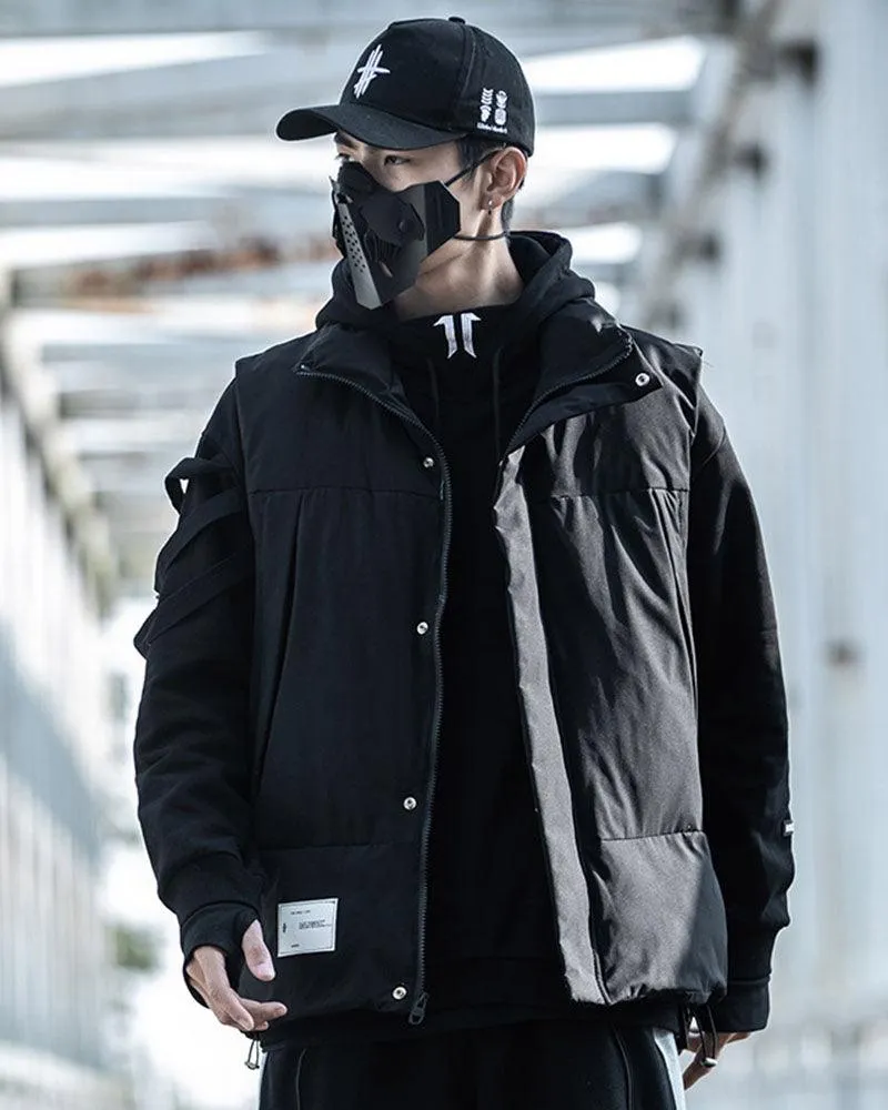 Streetwear Winter Black Vest
