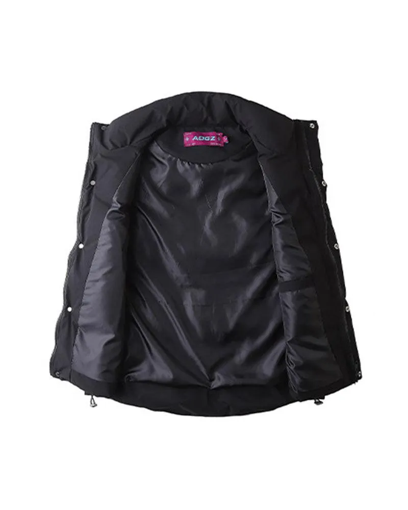 Streetwear Winter Black Vest