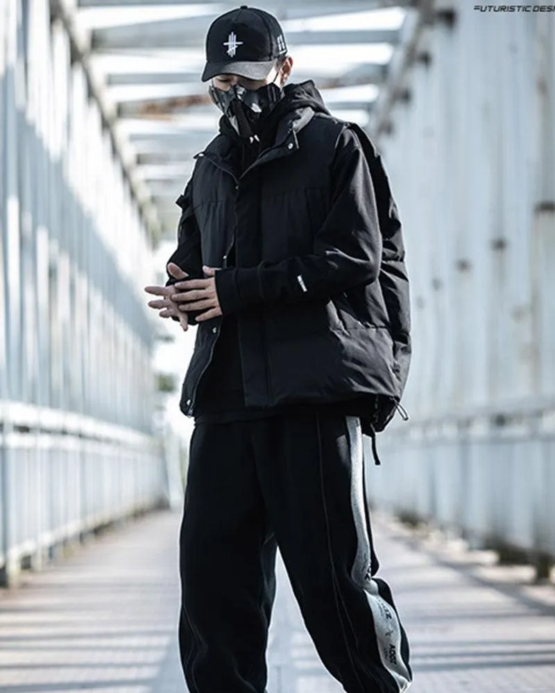 Streetwear Winter Black Vest