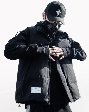 Streetwear Winter Black Vest