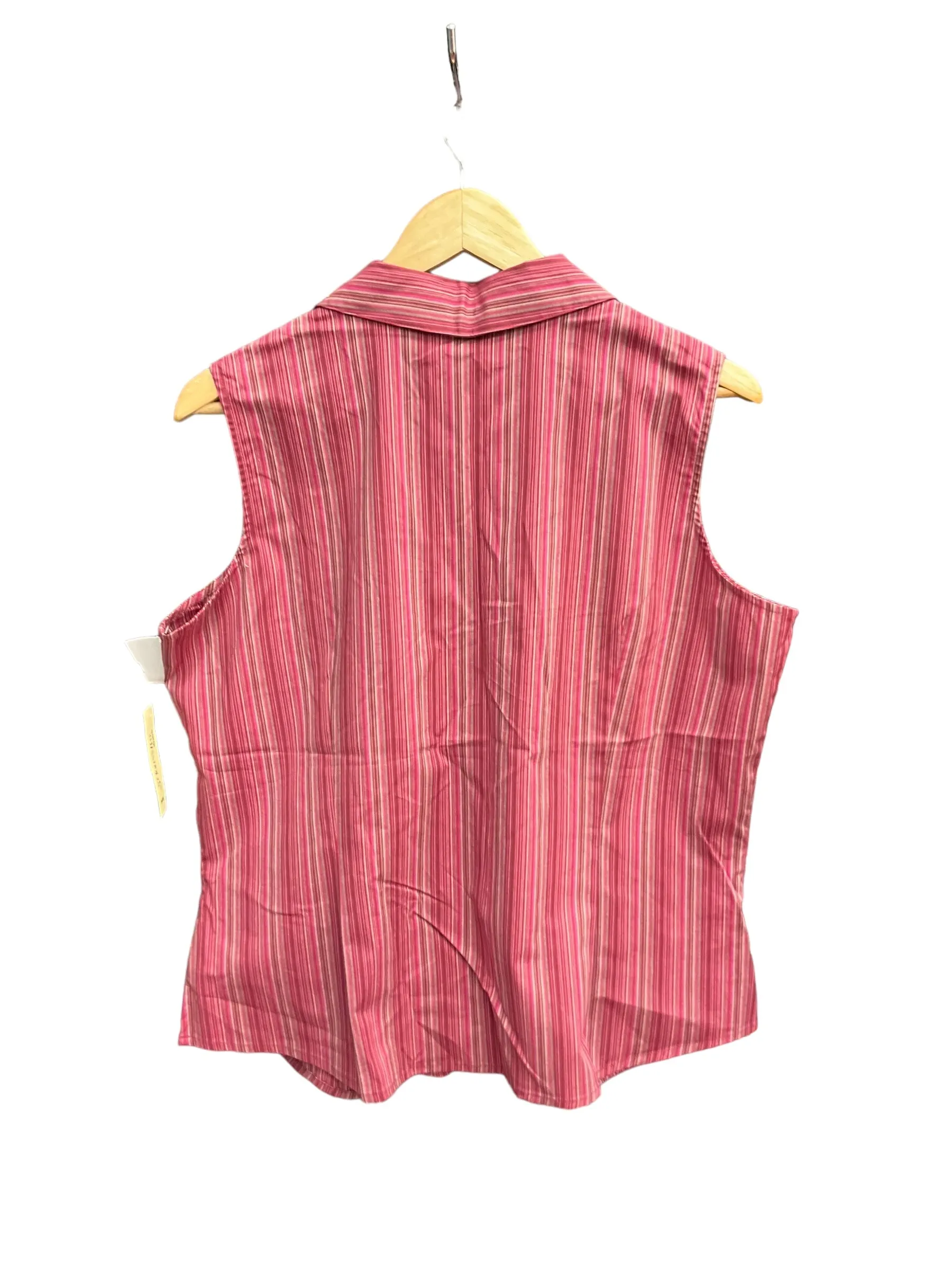Striped Pattern Blouse Sleeveless St Johns Bay, Size Xl