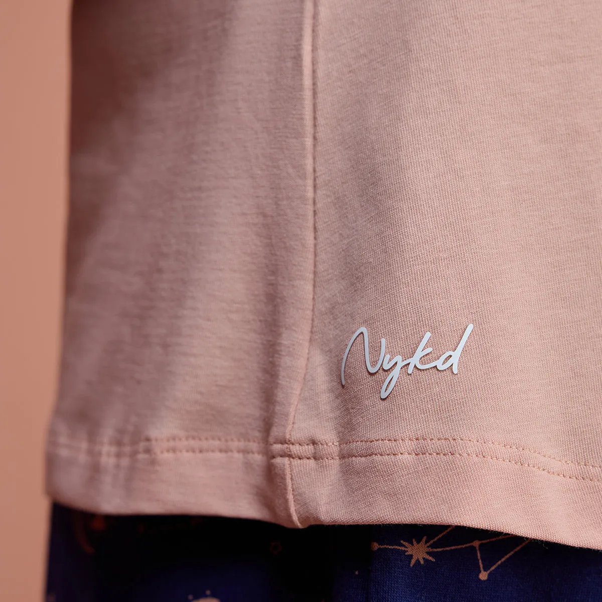 Super Comfy Cotton Stretch Classic Solid T-Shirt-NYLE216-Almost Apricot