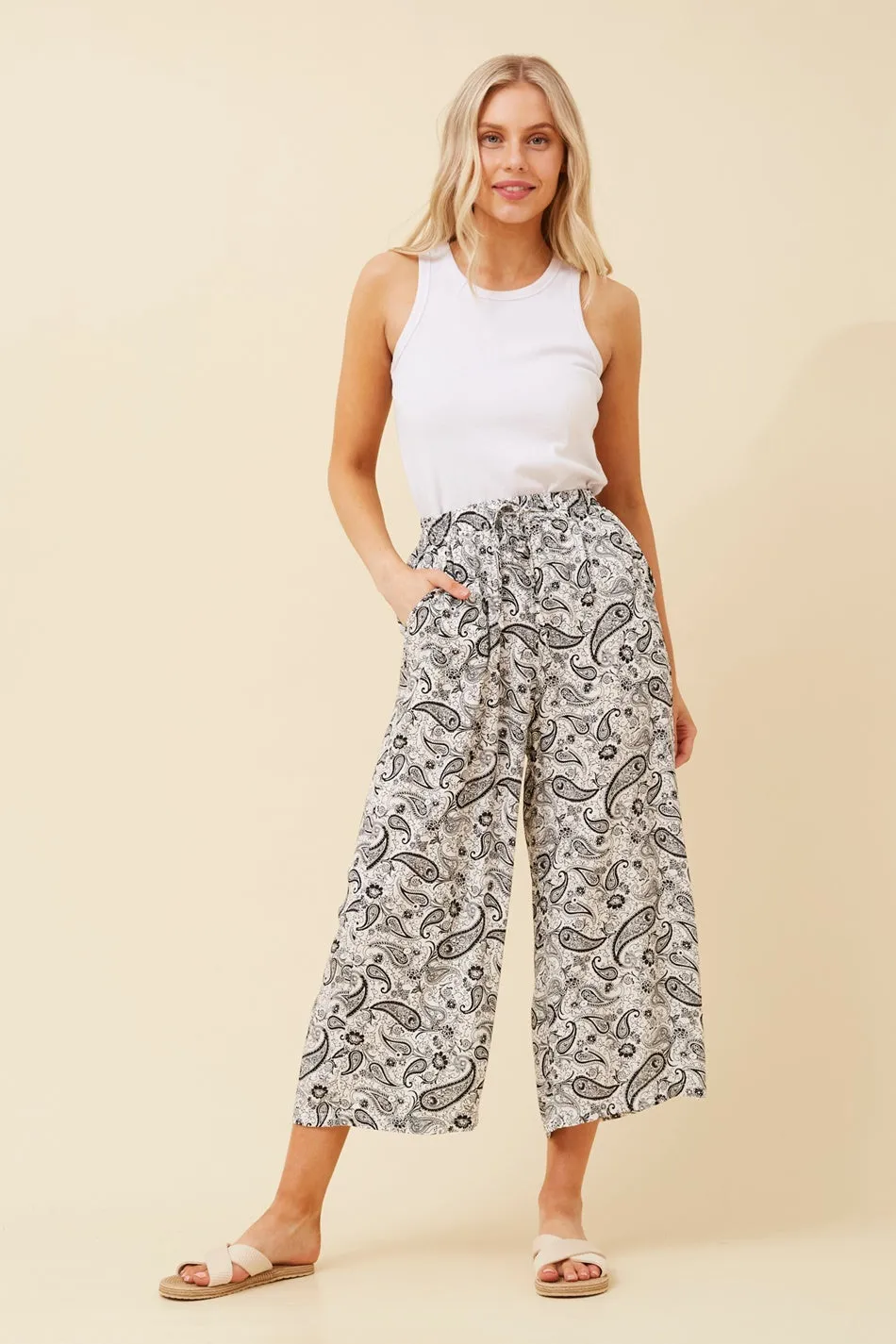 SUZE PAISLEY PRINT CULOTTES