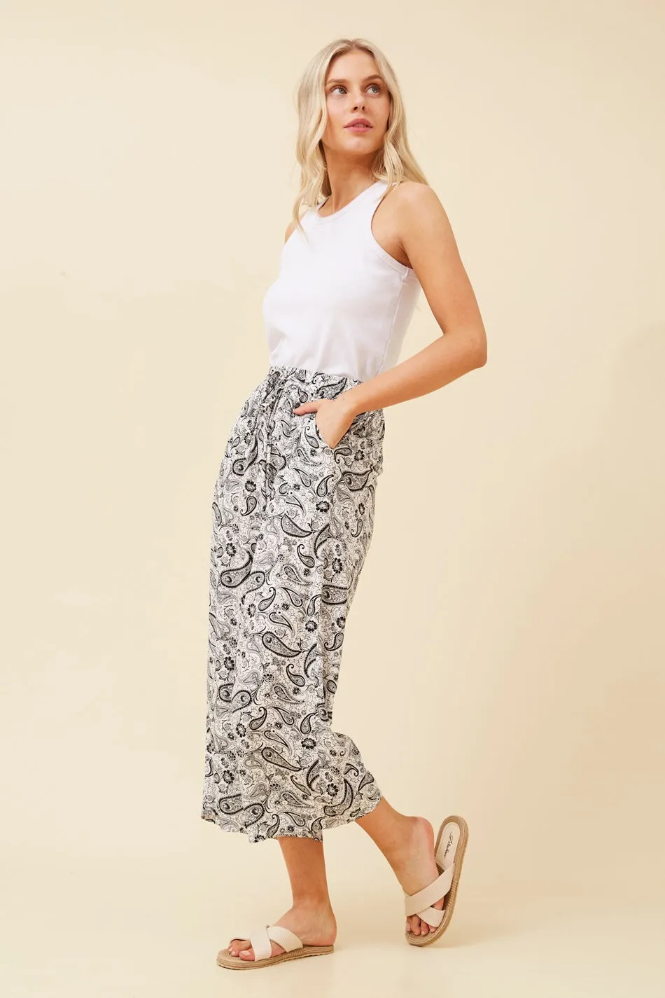SUZE PAISLEY PRINT CULOTTES