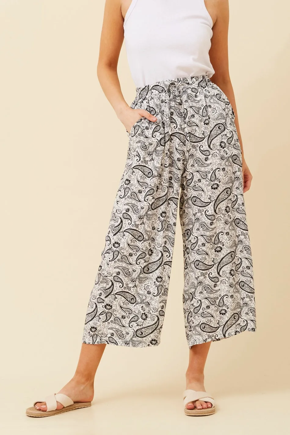 SUZE PAISLEY PRINT CULOTTES