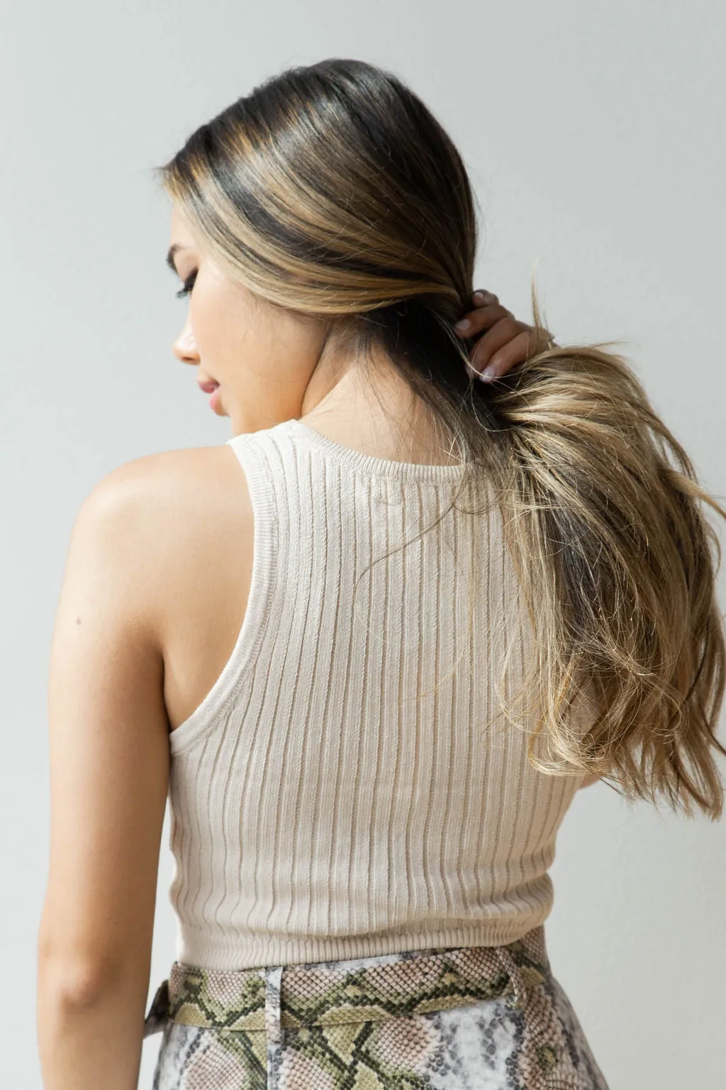 sweater crop tank