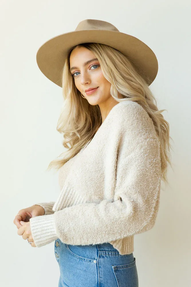 teddy crop sweater