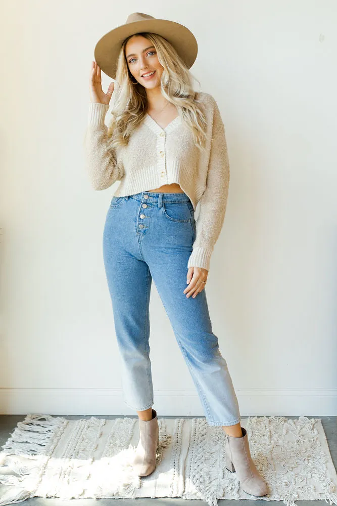 teddy crop sweater