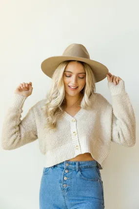 teddy crop sweater