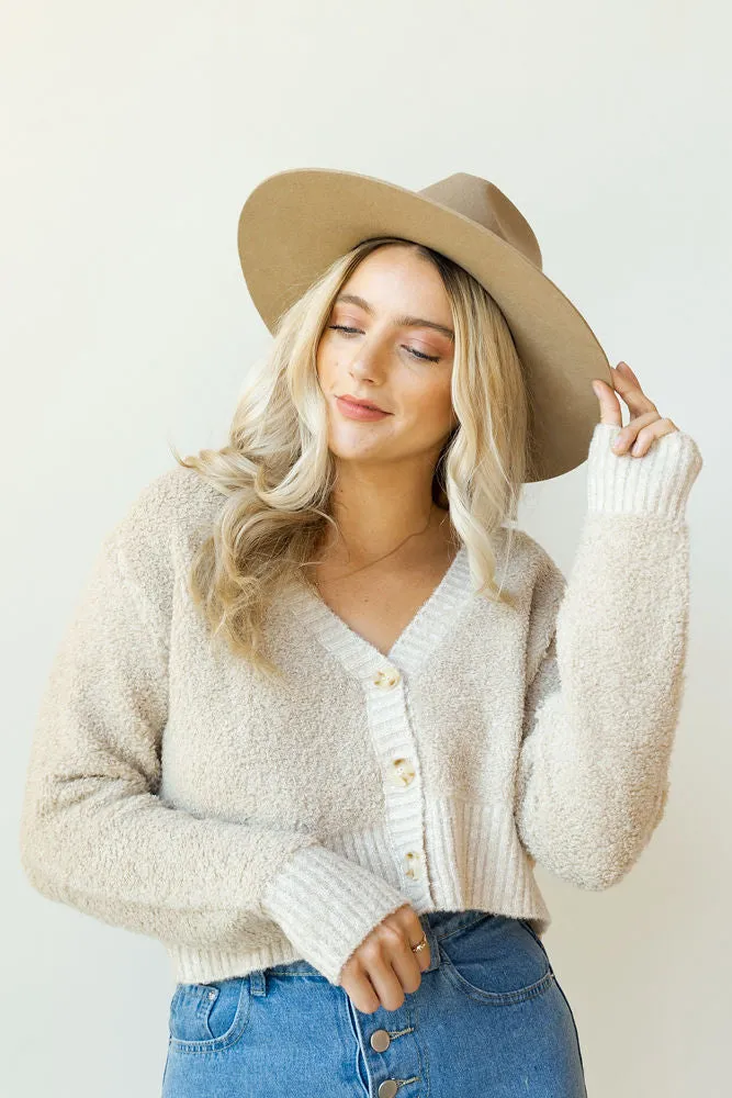 teddy crop sweater