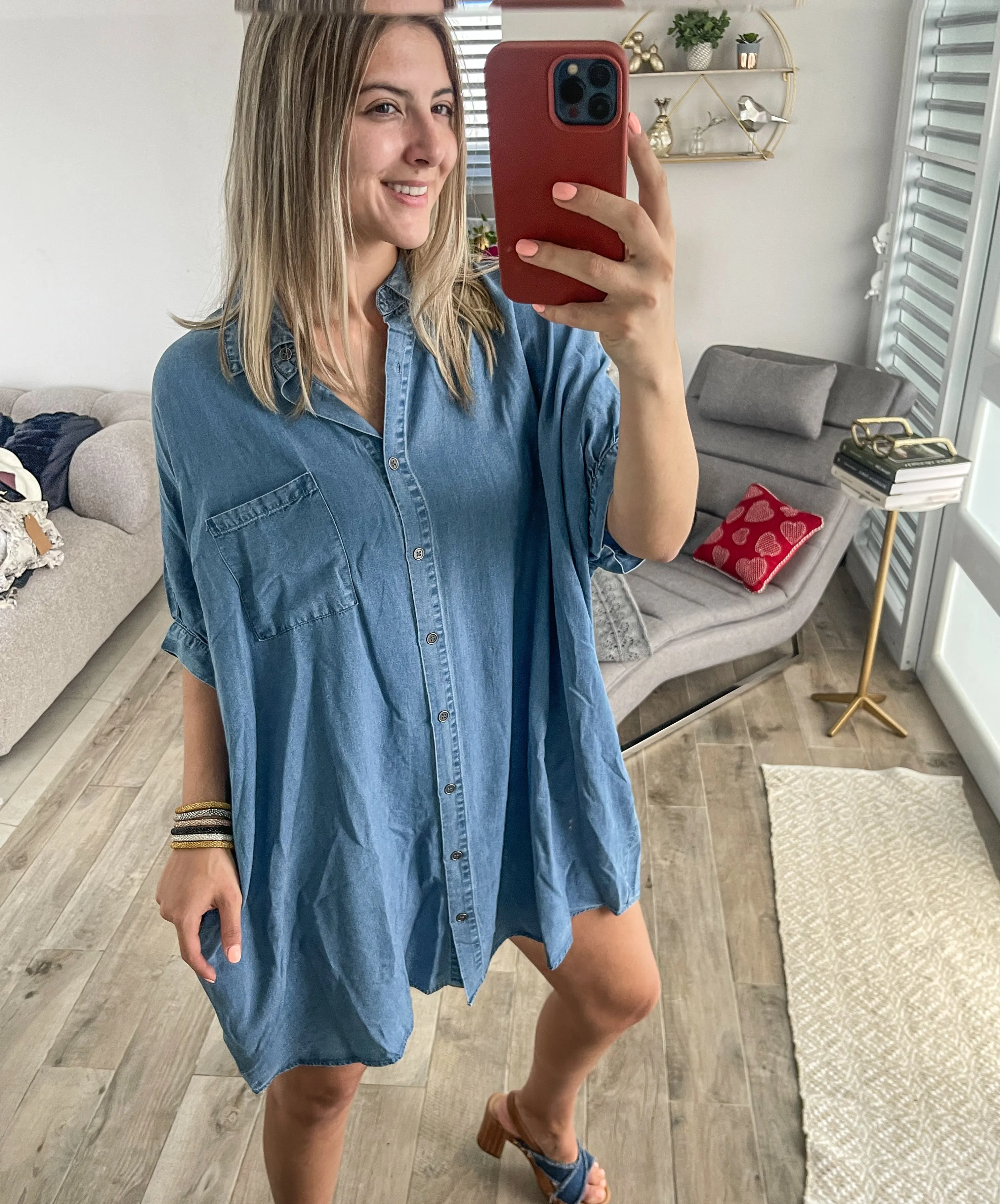 TENCEL DENIM TUNIC DRESS