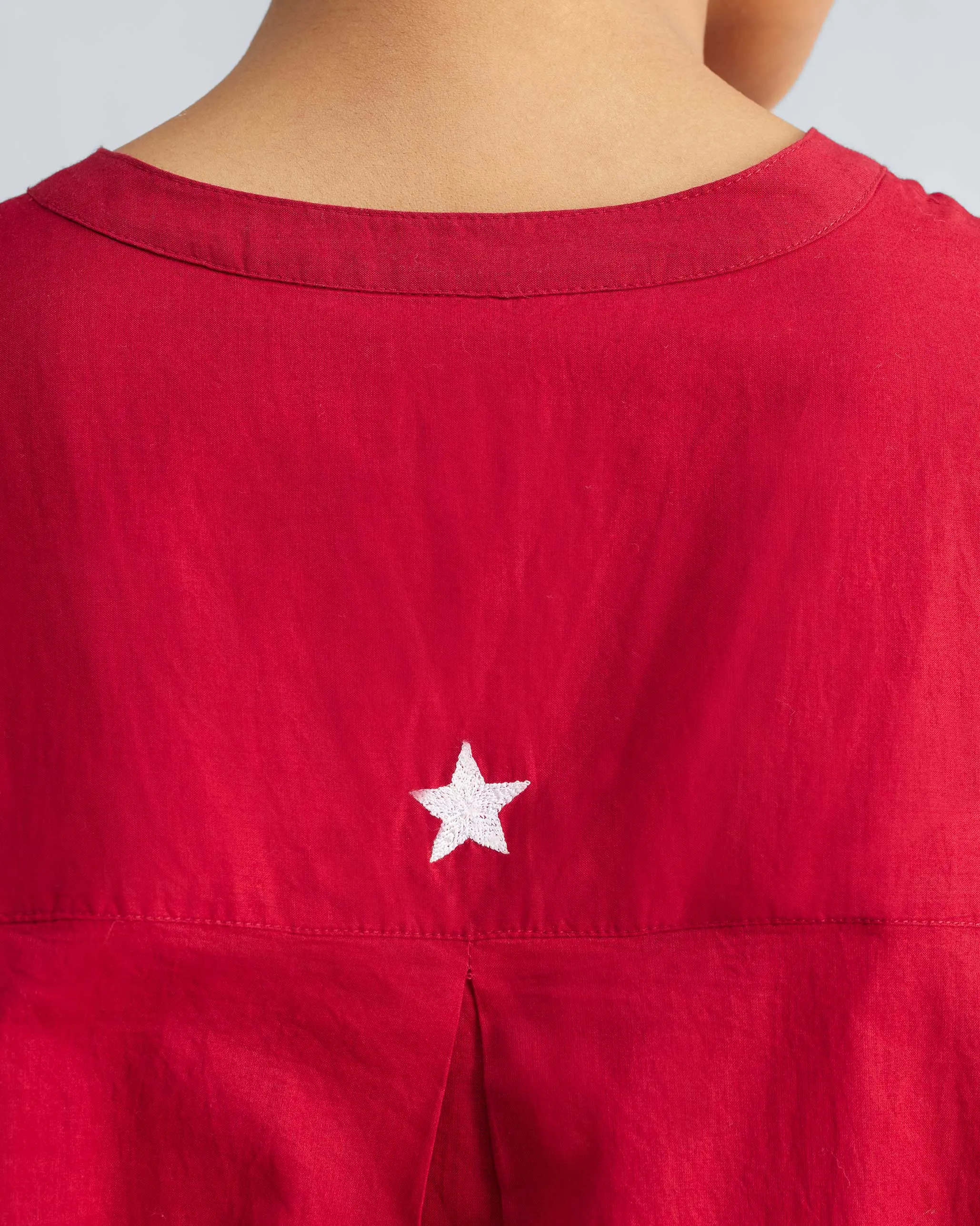 The Lazy sunday Tunic Set - Red