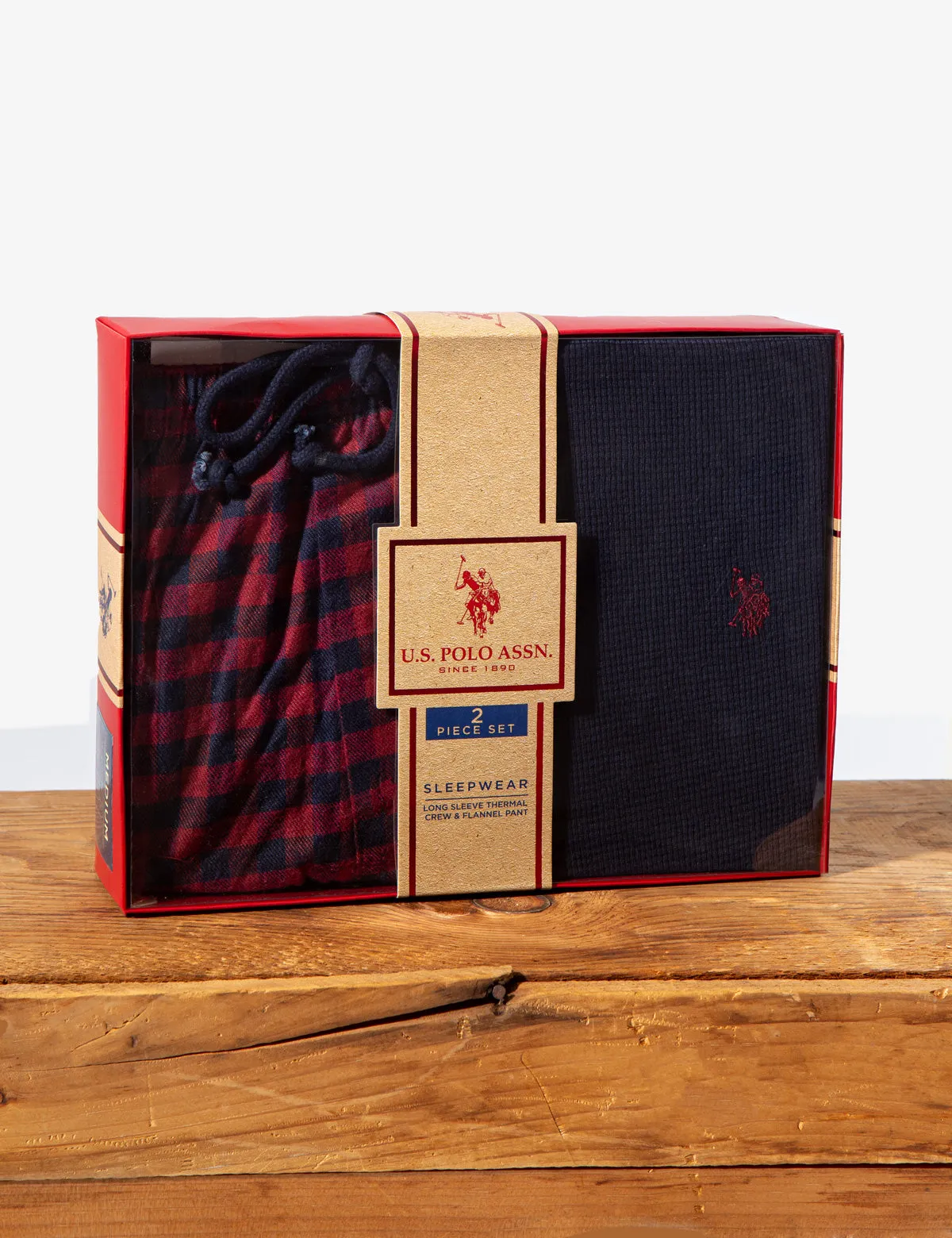 THERMAL TOP AND FLANNEL PANT SET