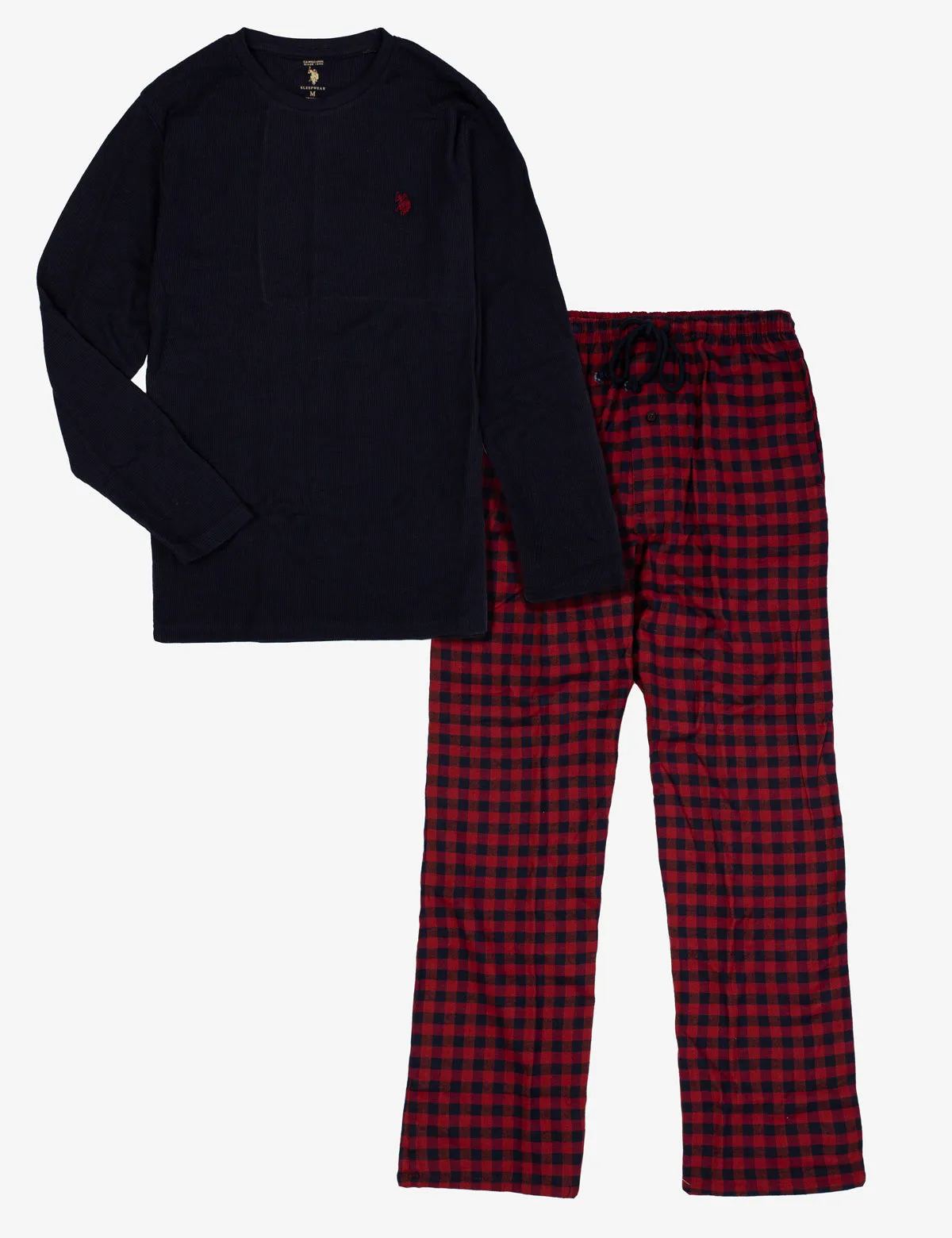 THERMAL TOP AND FLANNEL PANT SET