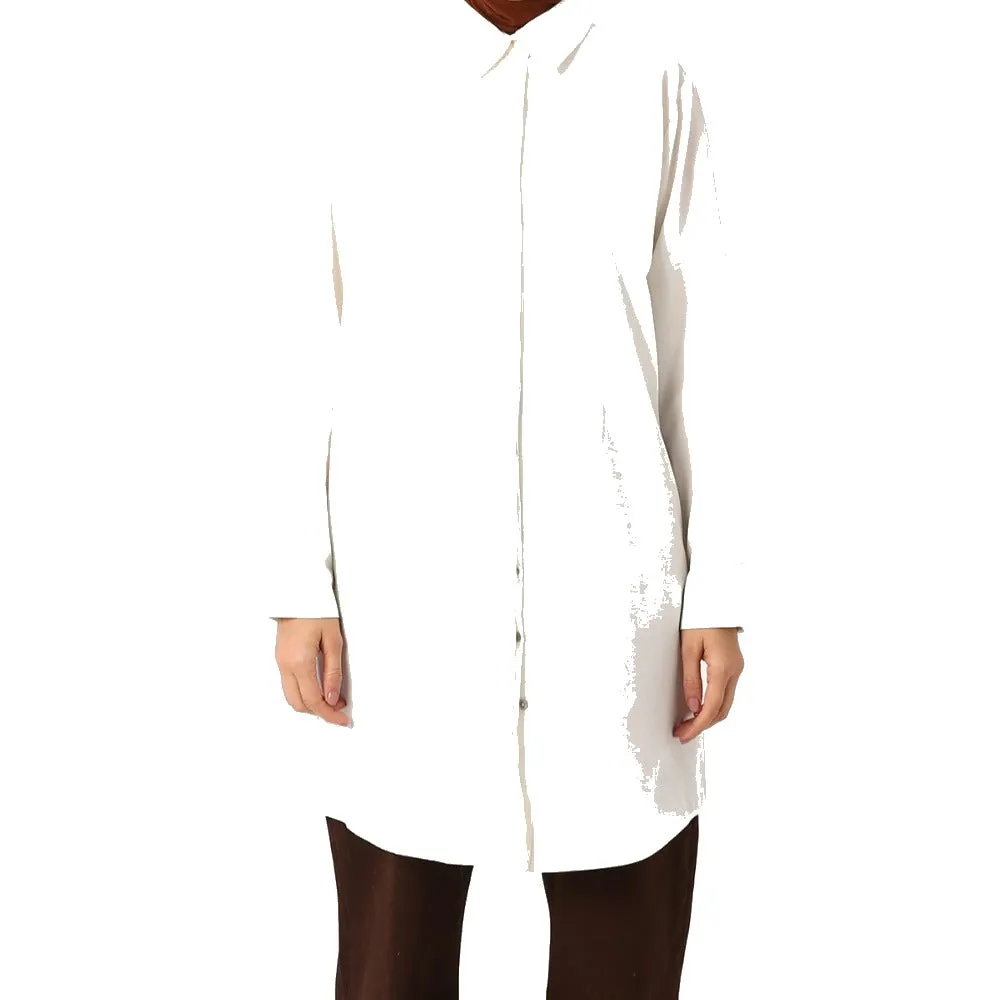 TLD Women Allday Ecru Plus Size Shirt Tunic - Chicago