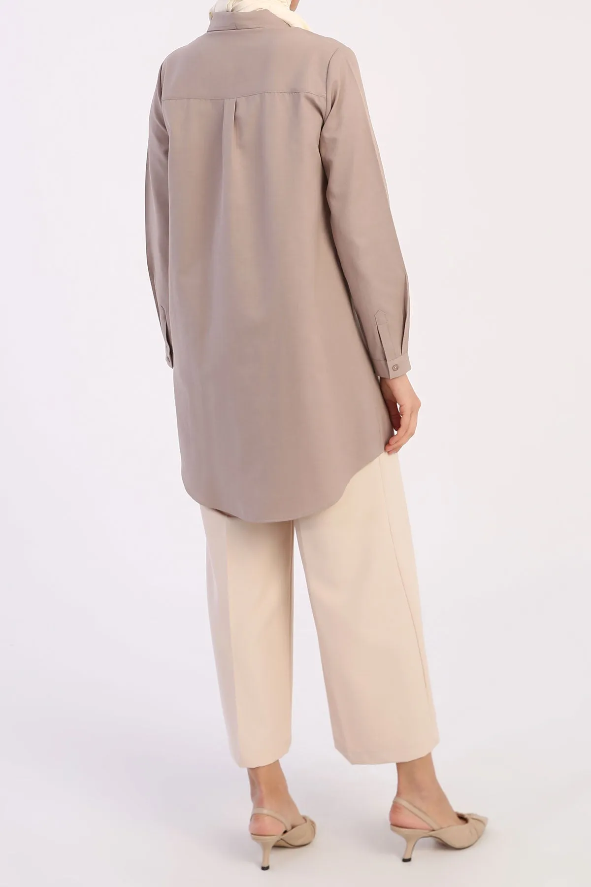 TLD Women Allday Mink Hidden Snap Shirt Tunic - Córdoba