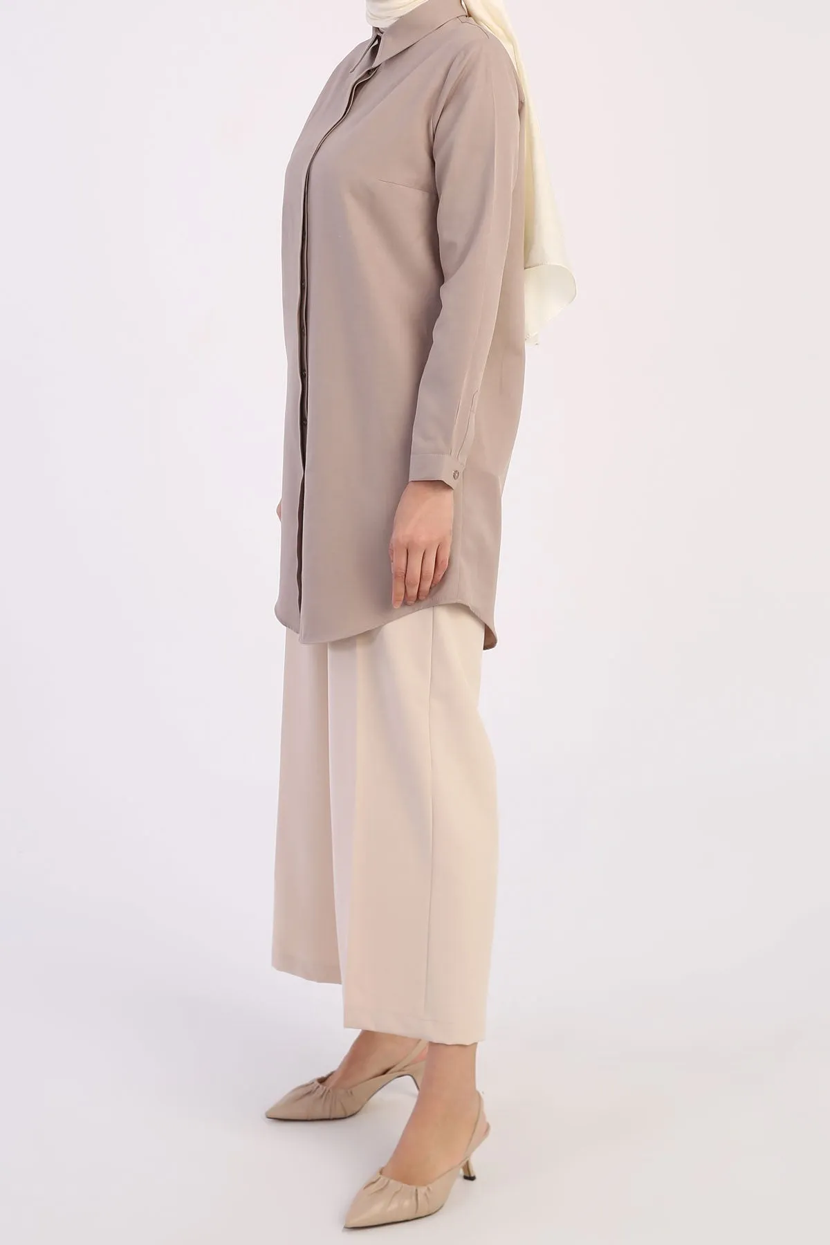 TLD Women Allday Mink Hidden Snap Shirt Tunic - Córdoba