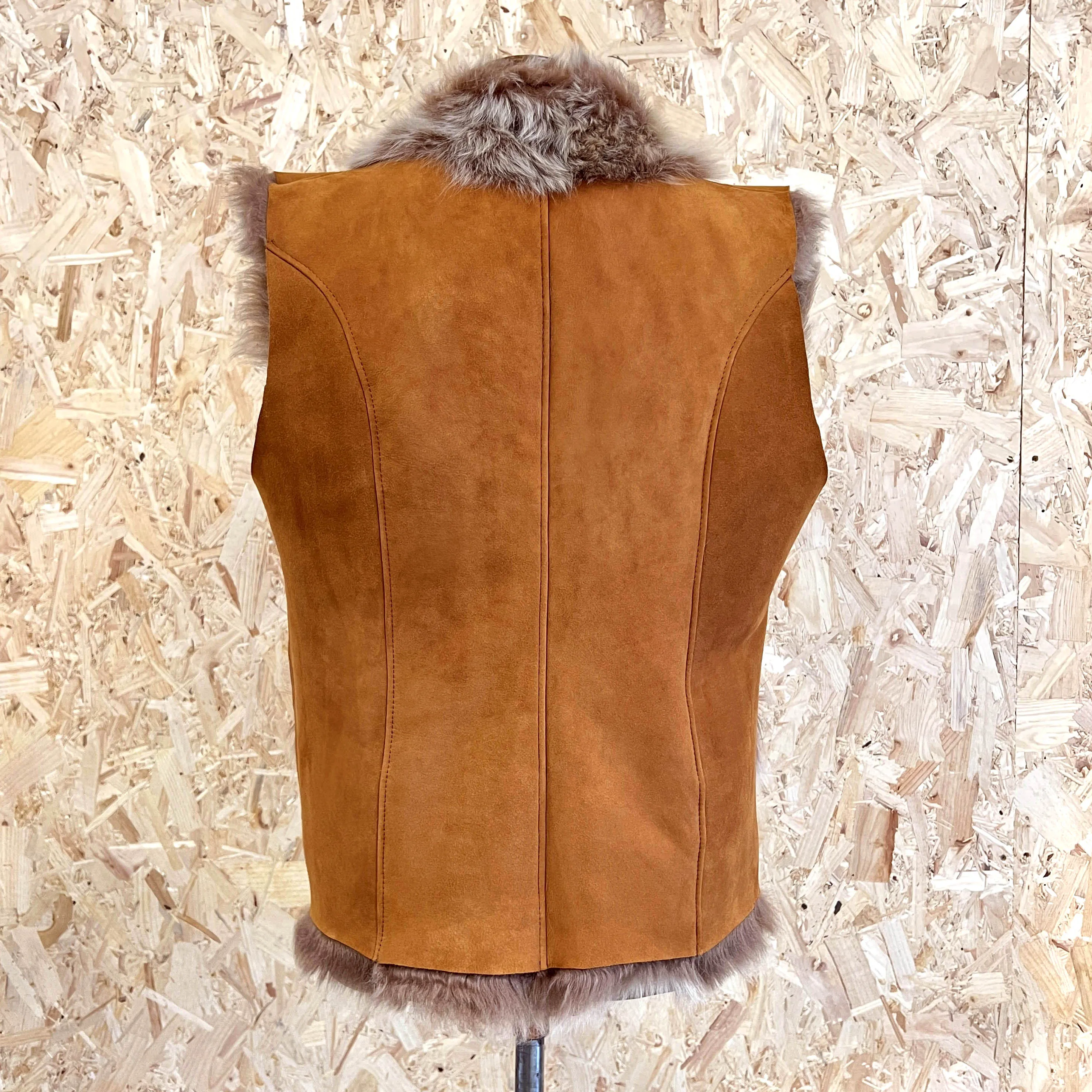 TOSCANA GILET / TAN   VARIEGATED