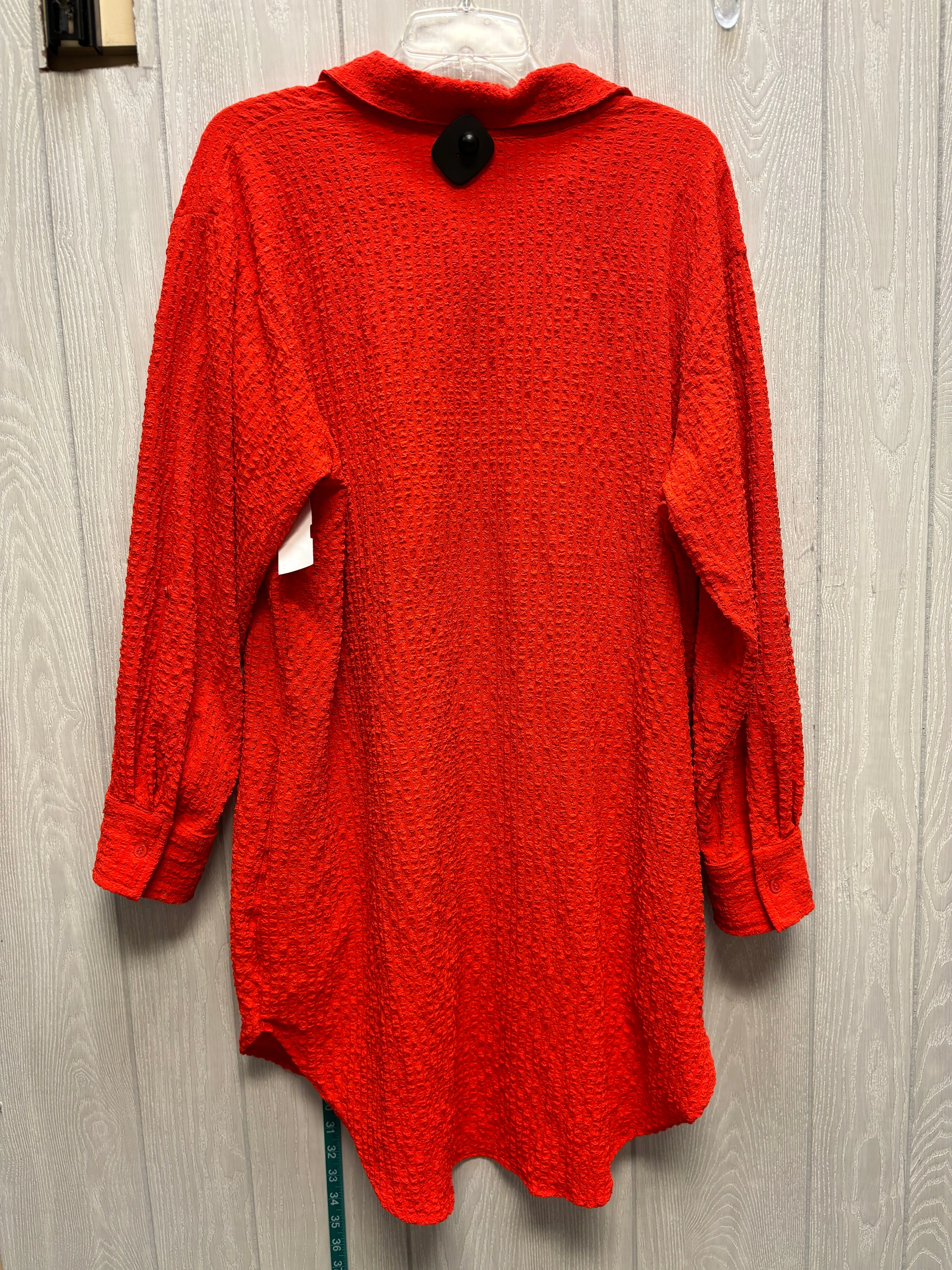 Tunic Long Sleeve By Blush In Red, Size: 1x