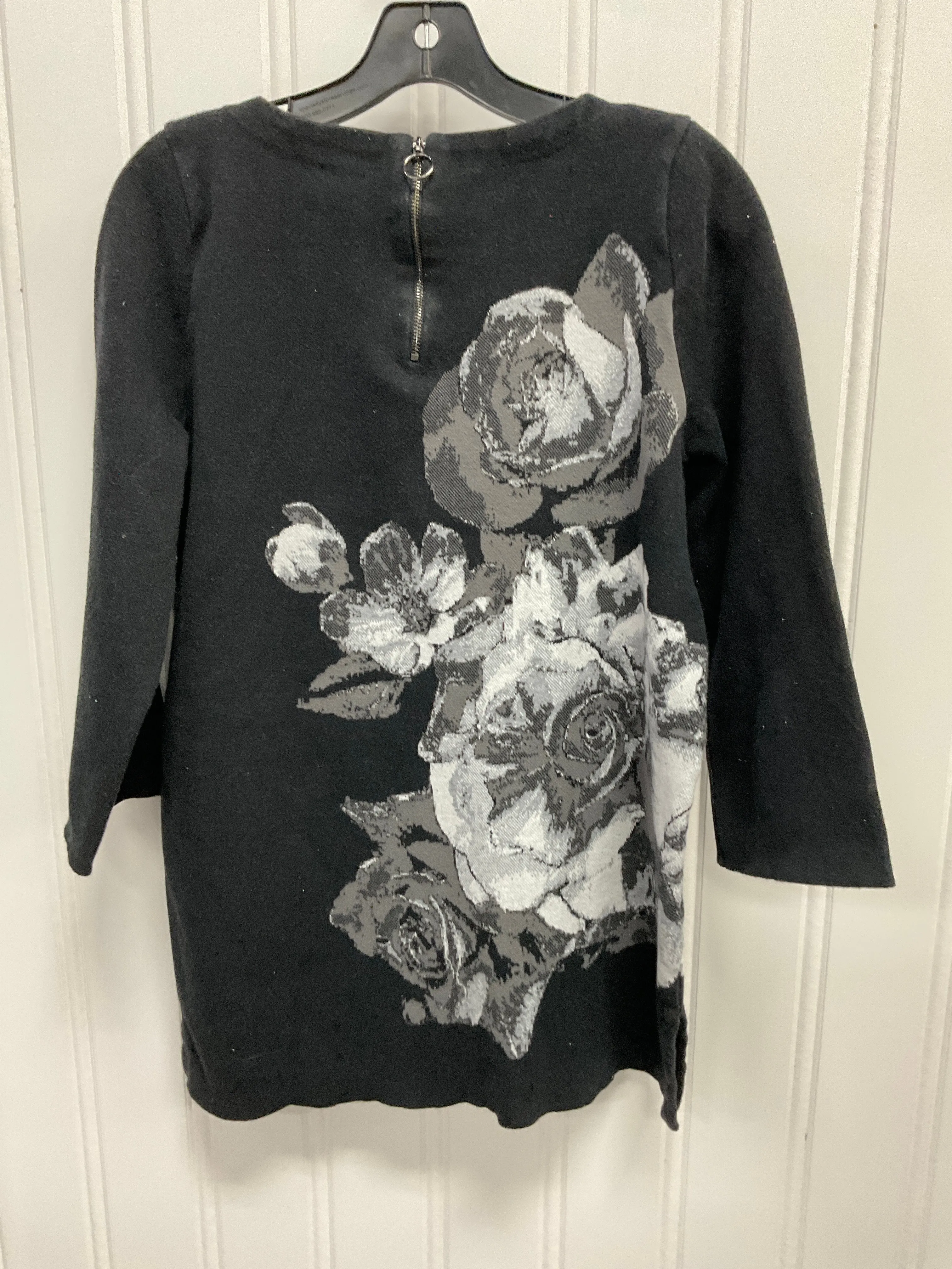 Tunic Ls By Chicos In Black & Grey, Size:M