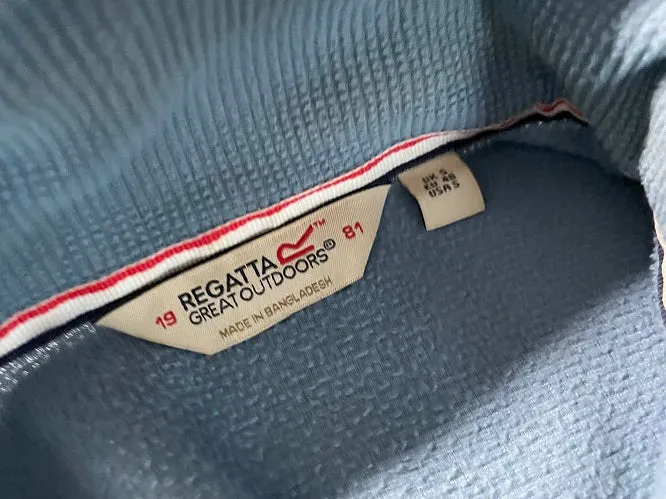 Vintage Regatta men's lightweight 1/4 zip high neck blue sweater in S| L28 W21| SKU 4472