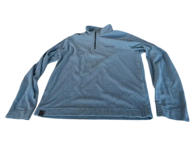 Vintage Regatta men's lightweight 1/4 zip high neck blue sweater in S| L28 W21| SKU 4472