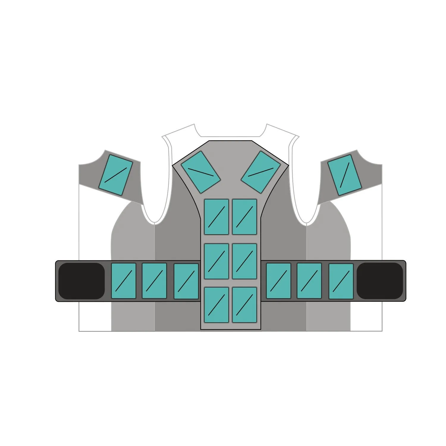 WEIGHT VEST - POWER BLACK (4 lbs of Weight Thins ™ included)