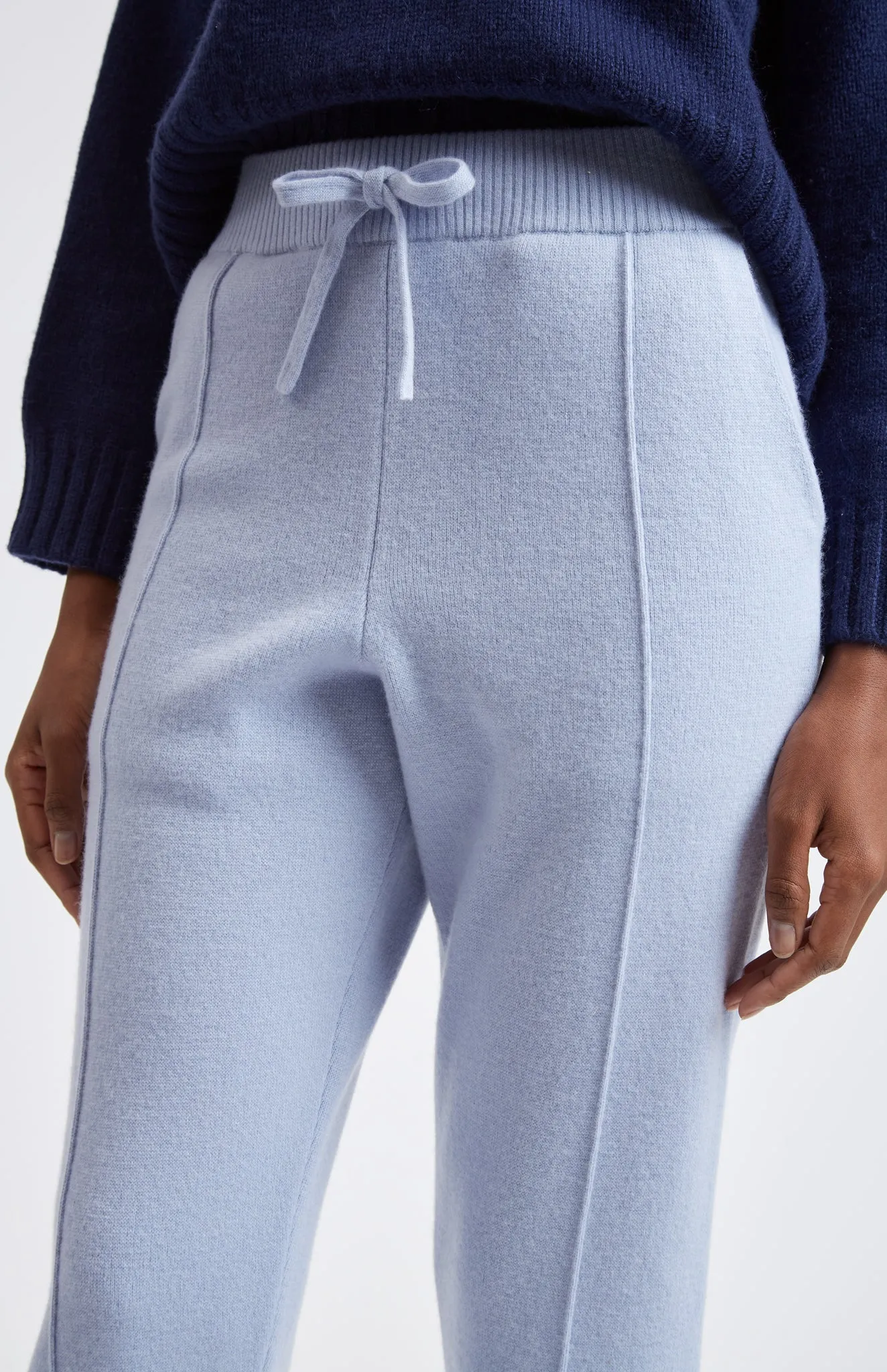 Women's Cashmere Blend Joggers In Light Blue