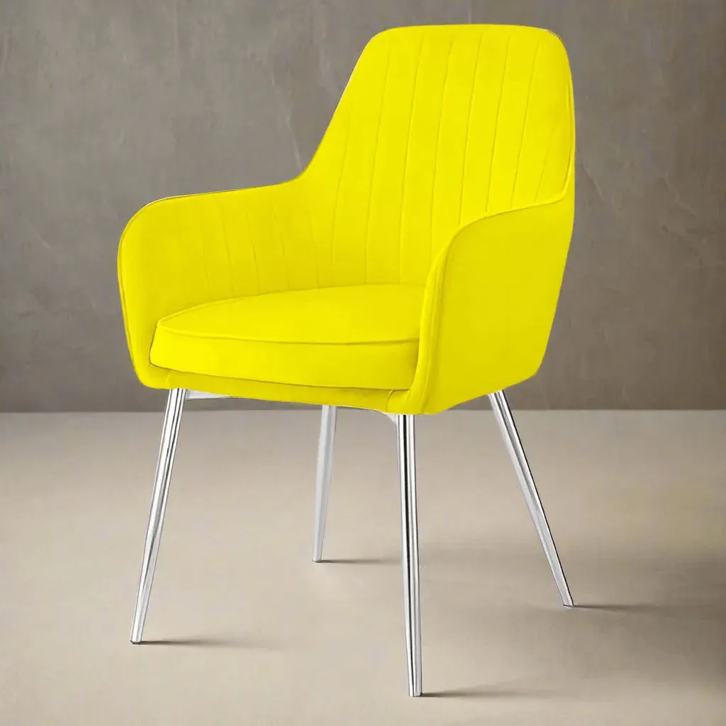 Wooden Twist Aureate Modern Cafe Dining Chair Metal Legs