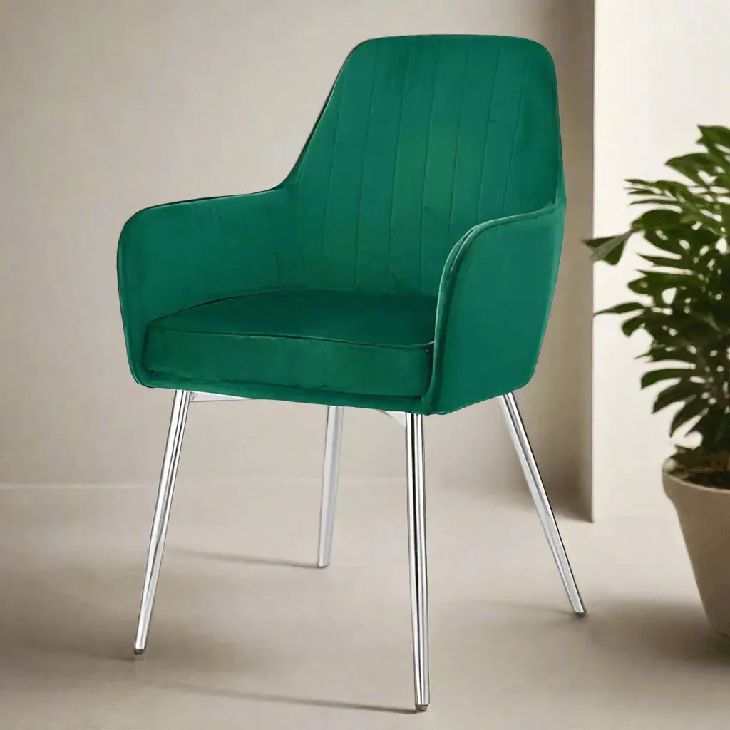 Wooden Twist Aureate Modern Cafe Dining Chair Metal Legs