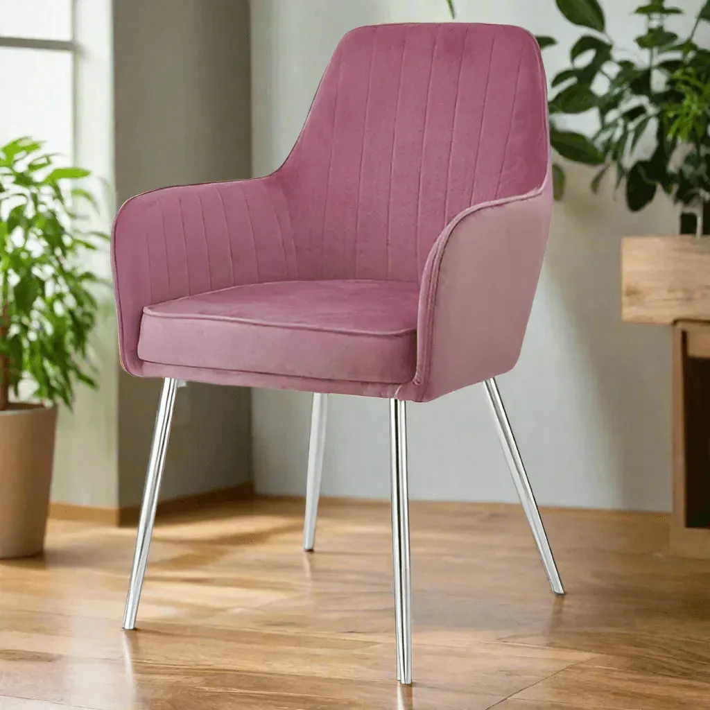 Wooden Twist Aureate Modern Cafe Dining Chair Metal Legs