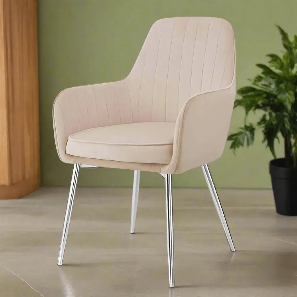 Wooden Twist Aureate Modern Cafe Dining Chair Metal Legs